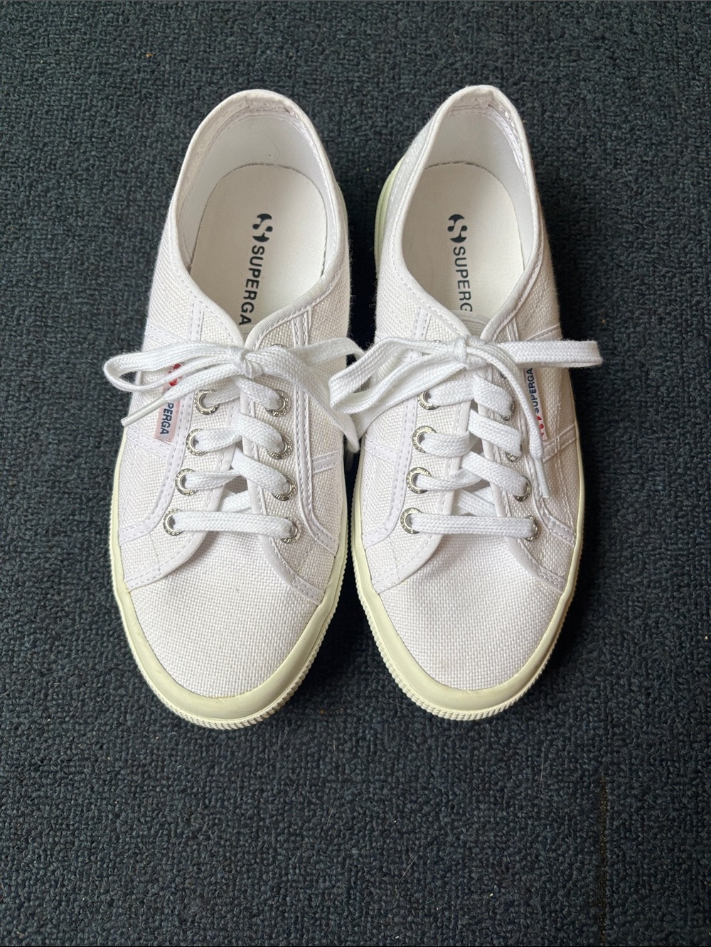 Superga White Canvas Cotu Sneakers